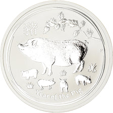 Coin, Australia, Year of the Pig, Lunar Series II, 2 Dollars, 2019, 2 Oz
