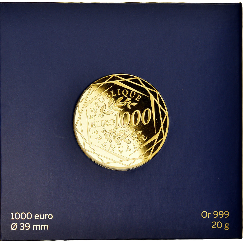 Frankreich, 1000 Euro, Monnaie de Paris, Coq, 2015, Paris, STGL, Gold