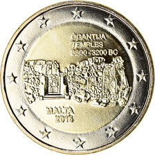 Malta, 2 Euro, Ġgantija Temples, 2016, MS(64), Bimetálico, KM:177