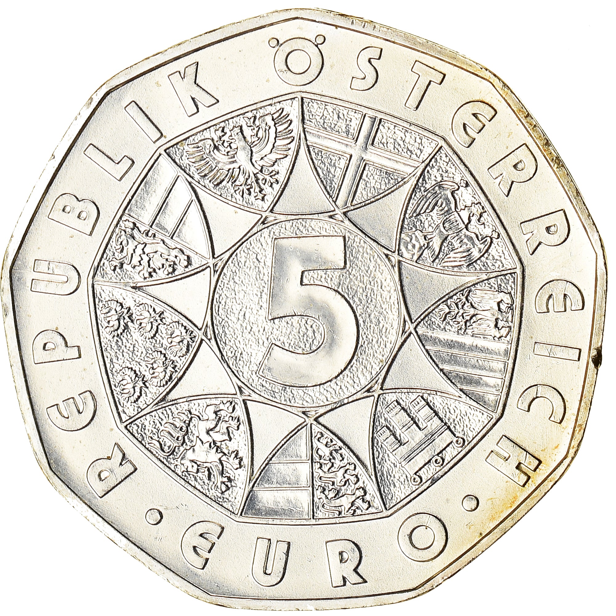 Austria, 5 Euro, Austrian EU Presidency, 2006, Vienna, MS(60-62), Silver