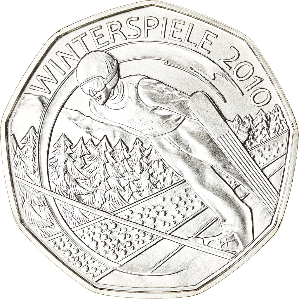Austria, 5 Euro, 2010 Olympics, Vancouver, Ski Jump, 2010, Vienna, MS(63)