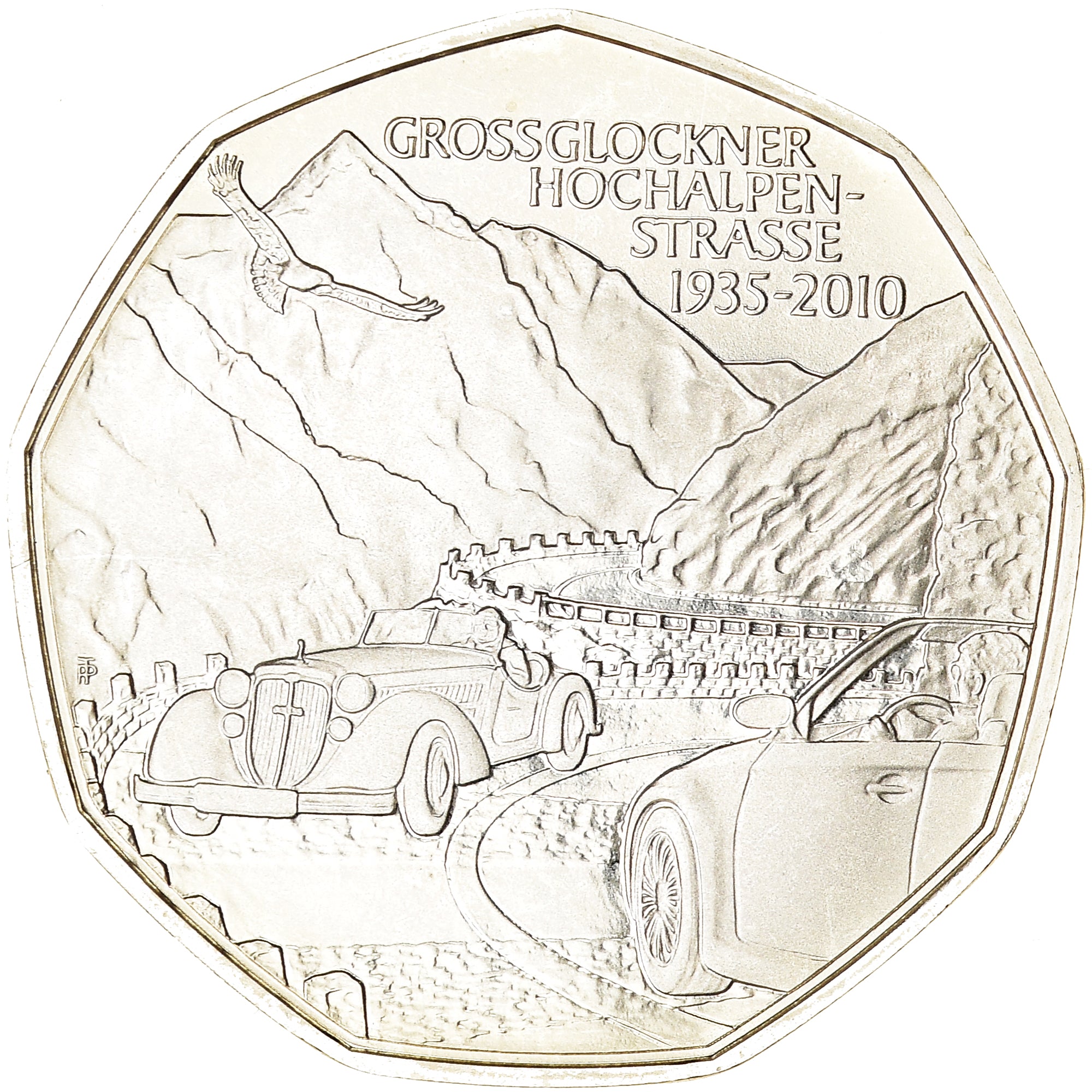 Austria, 5 Euro, Grossglockner High Alpine Road, 2010, Vienna, MS(63), Silver