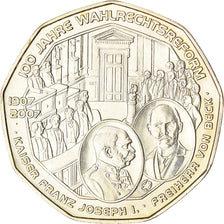 Austria, 5 Euro, Universal Male Suffrage, 2007, Vienna, MS(60-62), Silver