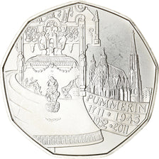 Austria, 5 Euro, Pummerin Bell, 2011, Vienna, MS(64), Silver, KM:3195