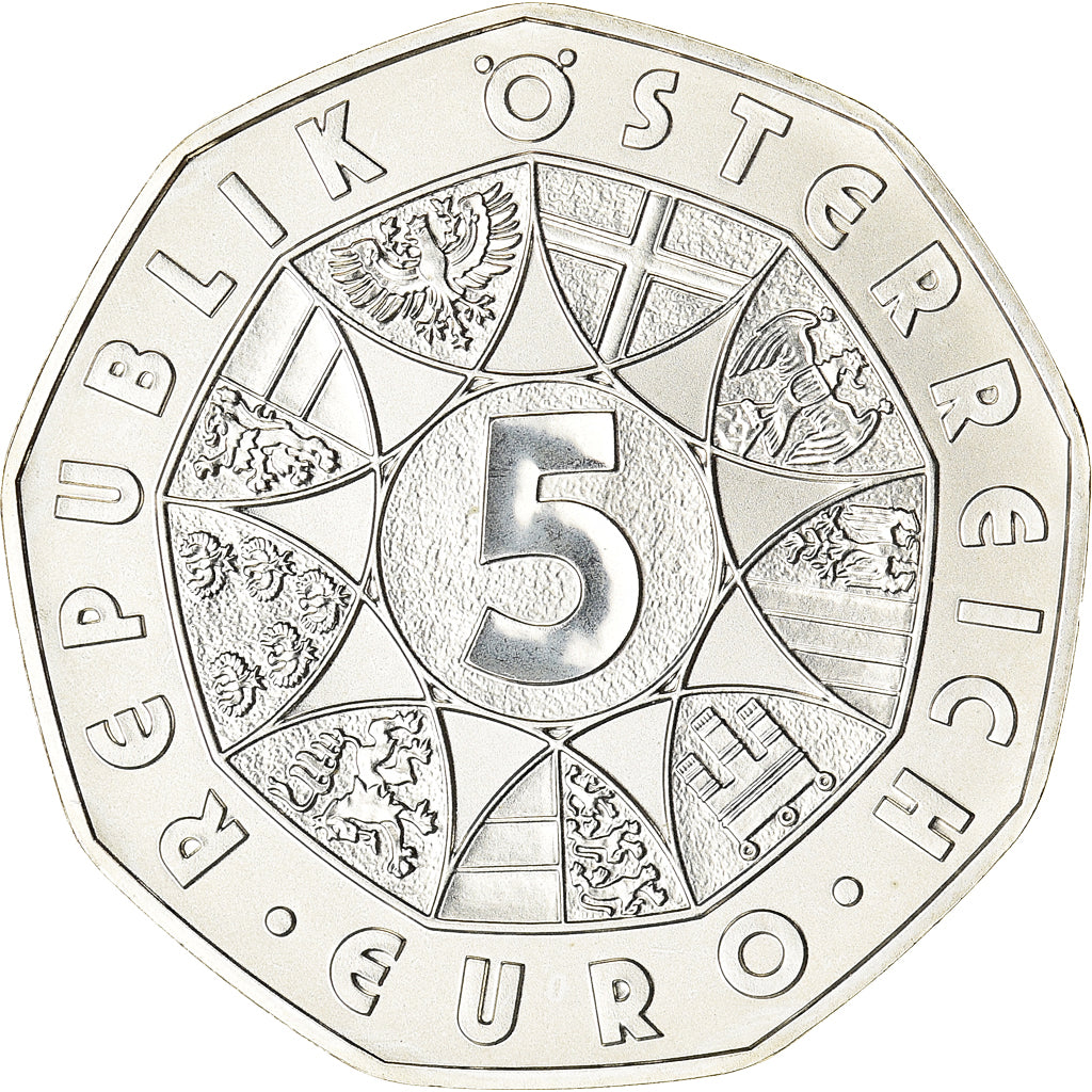Austria, 5 Euro, Pummerin Bell, 2011, Vienna, MS(64), Silver, KM:3195