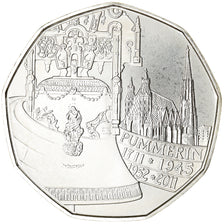 Austria, 5 Euro, Pummerin Bell, 2011, Vienna, MS(64), Silver, KM:3195