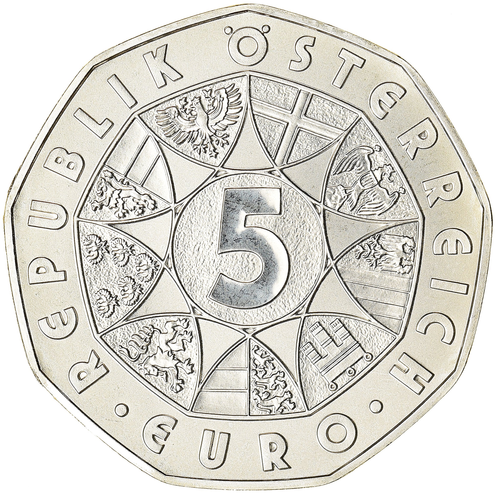 Austria, 5 Euro, Pummerin Bell, 2011, Vienna, MS(64), Silver, KM:3195