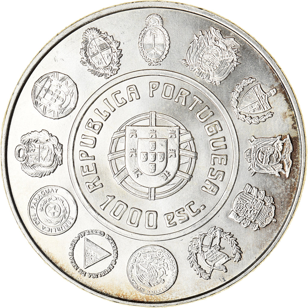 Moeda, Portugal, Pauliteiros Dancers, 1000 Escudos, 1997, MS(60-62), Prata