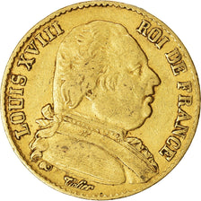 Monnaie, France, Louis XVIII, 20 Francs, 1814, Paris, TB+, Or, Gadoury:1026