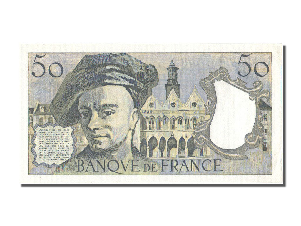 France, 50 Francs, 50 F 1976-1992 ''Quentin de La Tour'', 1980, KM #152b,...