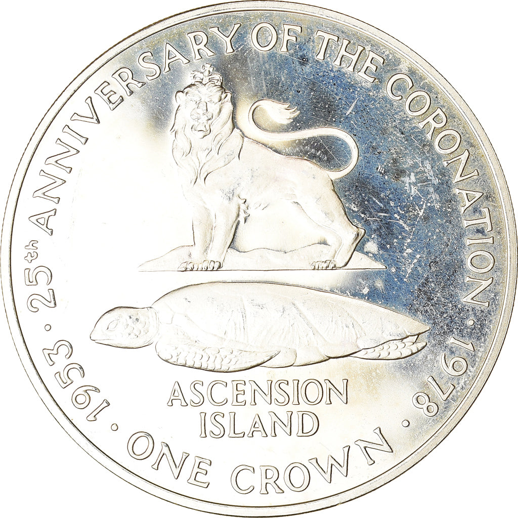 Monnaie, Île de l'Ascension, 25 Pence, Crown, 1978, Pobjoy Mint, SPL, Argent