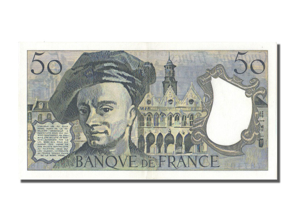 France, 50 Francs, 50 F 1976-1992 ''Quentin de La Tour'', 1980, KM #152b,...