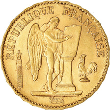 Moeda, França, Génie, 20 Francs, 1887, Paris, AU(55-58), Dourado, KM:825