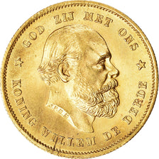 Monnaie, Pays-Bas, William III, 10 Gulden, 1886, SPL, Or, KM:106