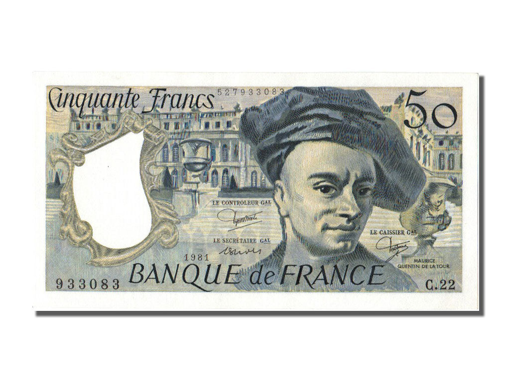Billete, Francia, 50 Francs, 50 F 1976-1992 ''Quentin de La Tour'', 1981, UNC