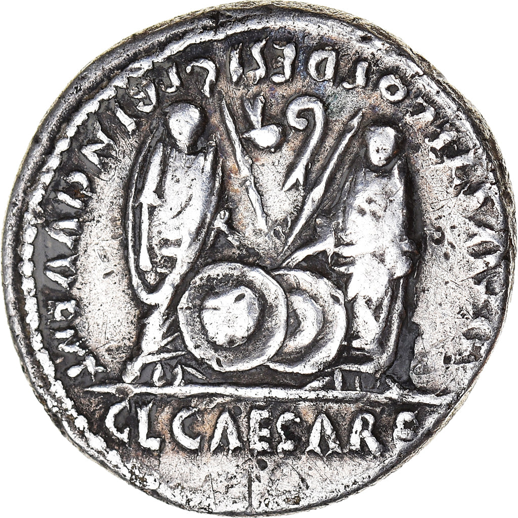 Coin, Augustus, Denarius, 2 BC-4 AD, Lyon - Lugdunum, Fourrée, VF(30-35)