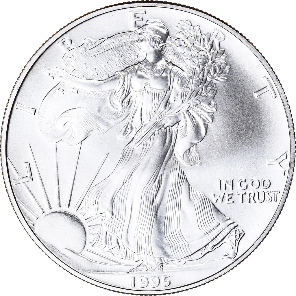 Moneda, Estados Unidos, Silver Eagle, Dollar, 1995, 1 Oz, FDC, Plata