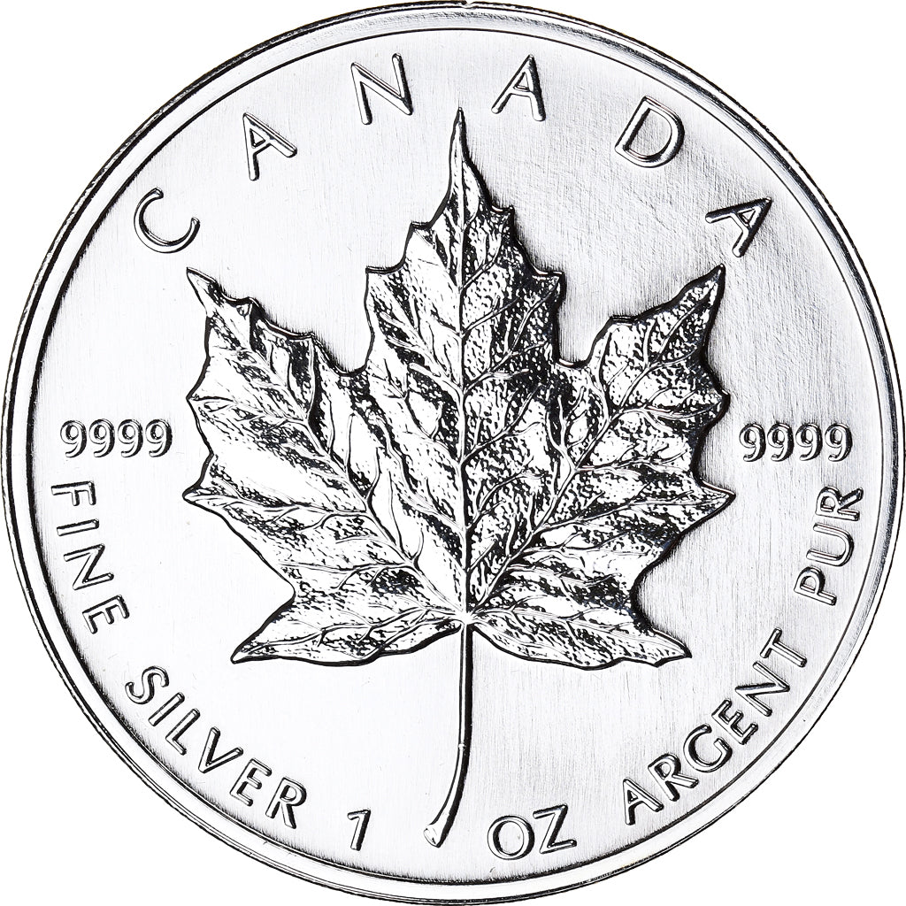 Moneda, Canadá, Elizabeth II, Maple Leaf, 5 Dollars, 1995, 1 Oz, SC+, Plata