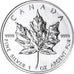 Moneda, Canadá, Elizabeth II, Maple Leaf, 5 Dollars, 1995, 1 Oz, SC+, Plata