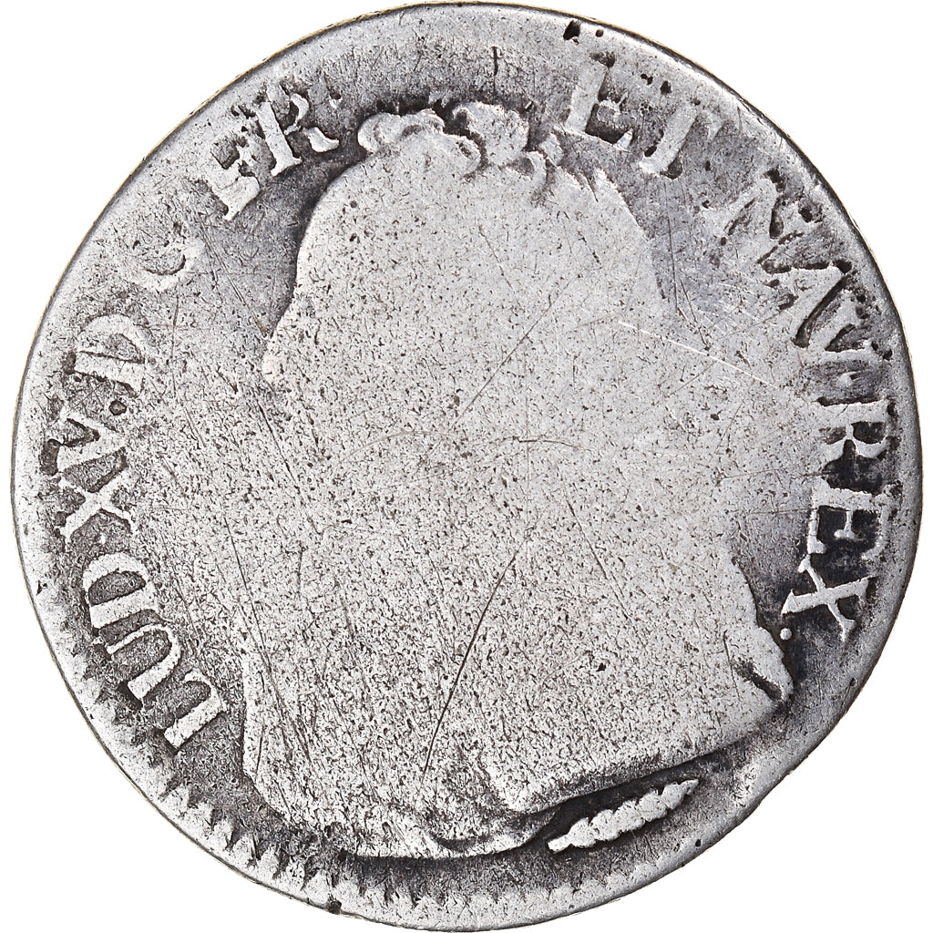 Moneta, Francia, Louis XV, 1/5 Écu aux branches d'olivier, 1726, Amiens, B+