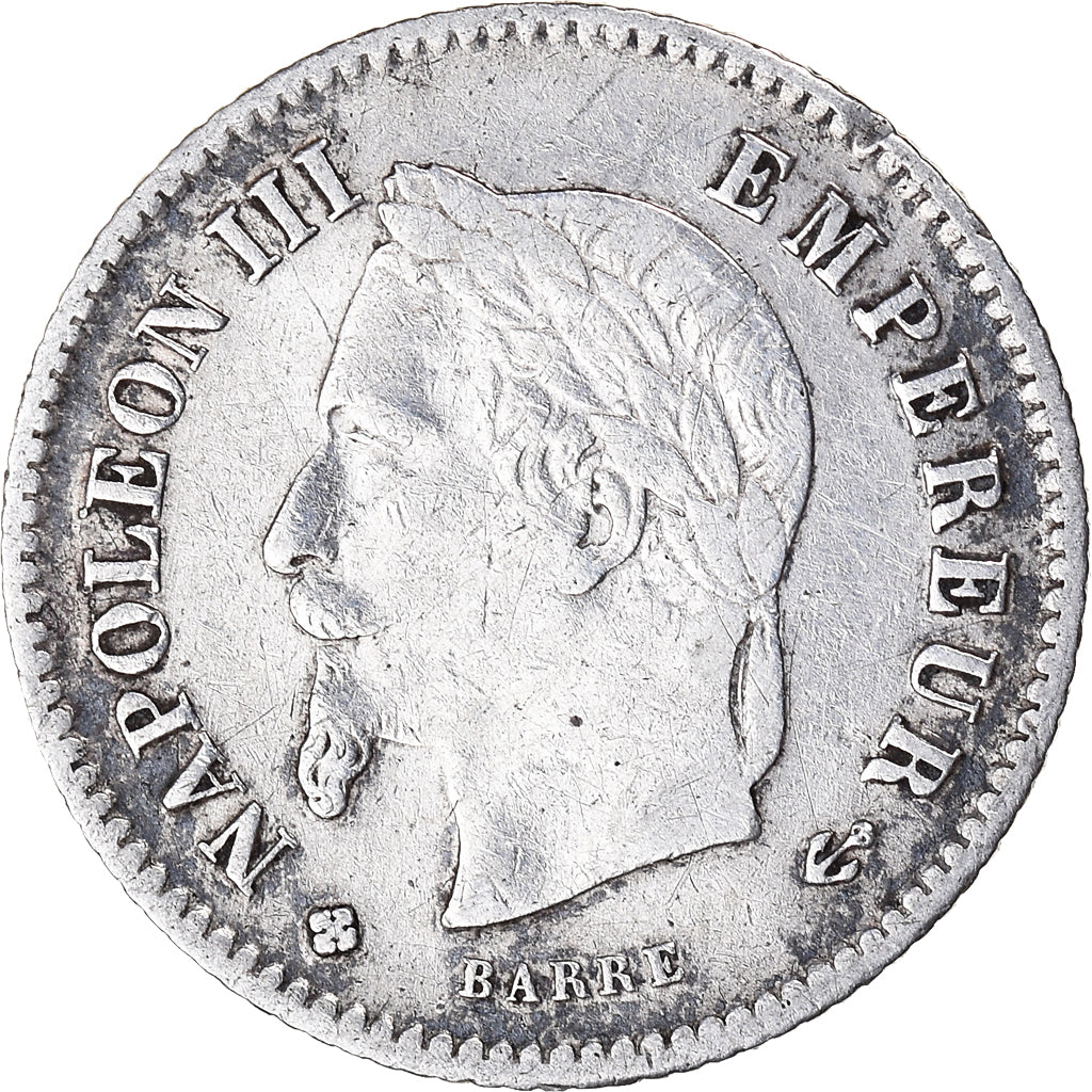 Monnaie, France, Napoleon III, 20 Centimes, 1867, Strasbourg, TB+, Argent