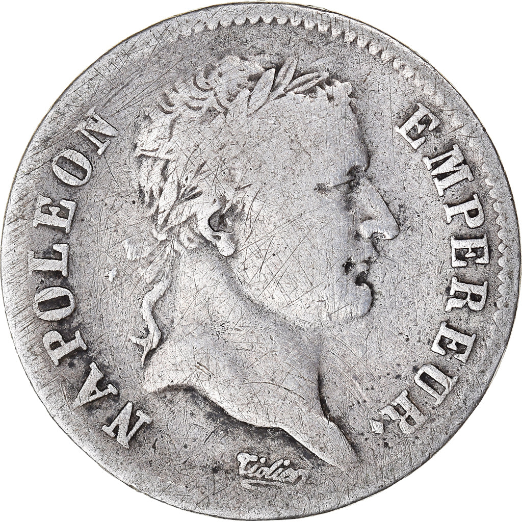 Moneda, Francia, Napoleon I, Franc, 1808, Paris, BC, Plata, KM:682.1