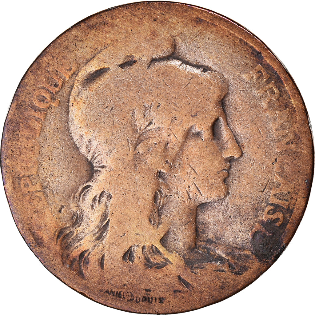 Munten, Frankrijk, Dupuis, 5 Centimes, 1900, Paris, Variety 900, ZG+, Bronzen