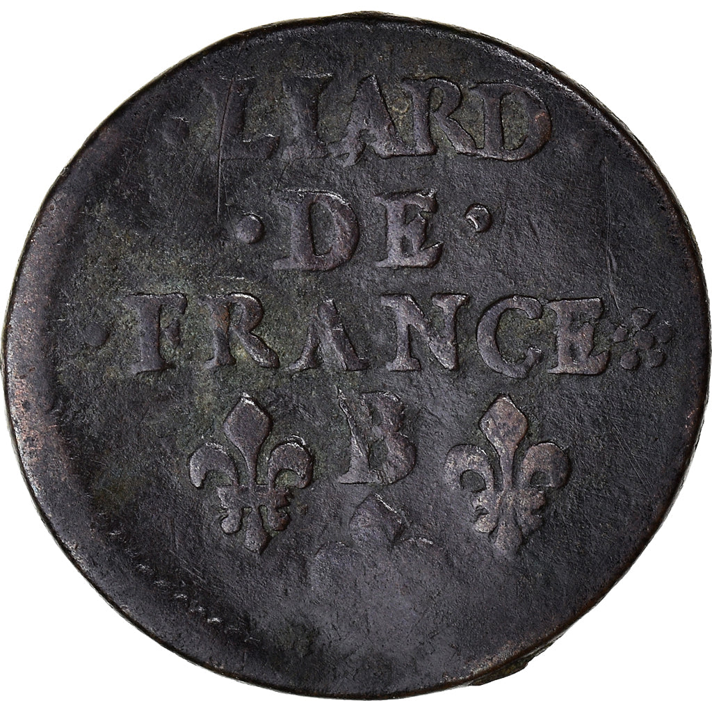 Coin, France, Louis XIV, Liard de France, 1657, Acquigny, VF(20-25), Copper