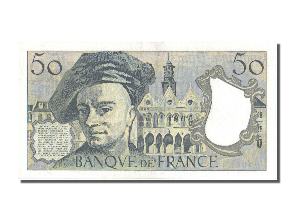 Biljet, Frankrijk, 50 Francs, 50 F 1976-1992 ''Quentin de La Tour'', 1986