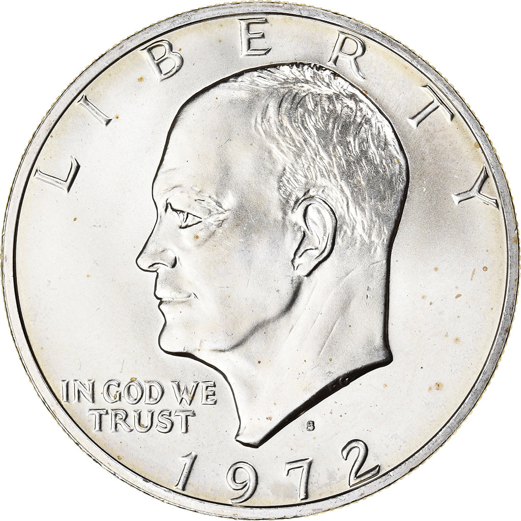 Coin, United States, Eisenhower Dollar, Dollar, 1972, U.S. Mint, San Francisco