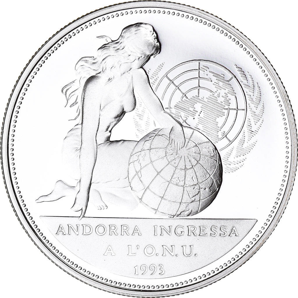 Coin, Andorra, Andorra U.N. Membership, 10 Diners, 1994, Proof, MS(65-70)
