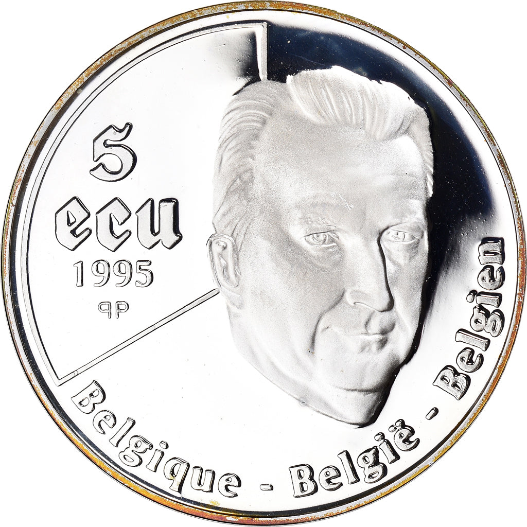 Coin, Belgium, 50th Anniversary - United Nations, 5 Ecu, 1995, Proof, MS(64)