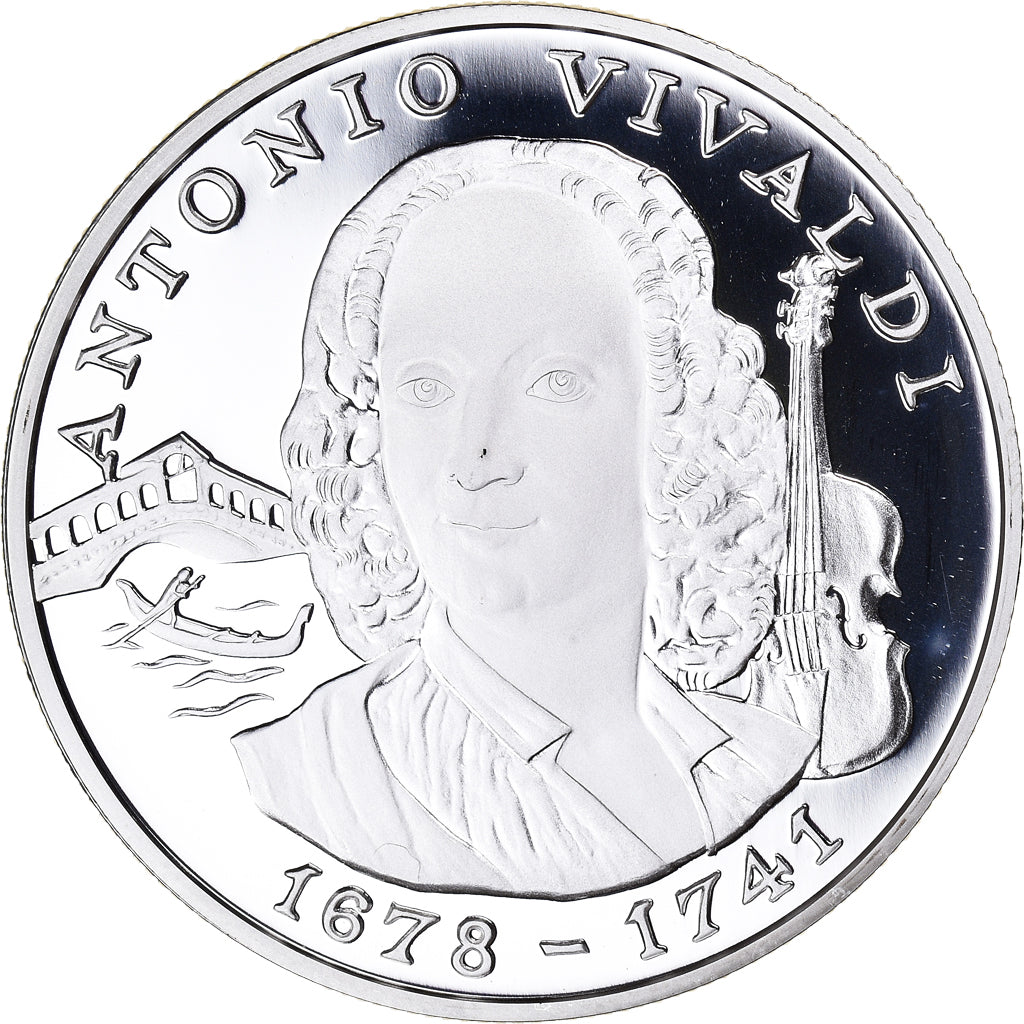 Coin, Andorra, Antonio Vivaldi, 10 Diners, 1997, Proof, MS(65-70), Silver