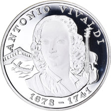 Coin, Andorra, Antonio Vivaldi, 10 Diners, 1997, Proof, MS(65-70), Silver