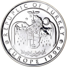 Coin, Turkey, Europa, 750000 Lira, 1996, Proof, MS(65-70), Silver, KM:1046