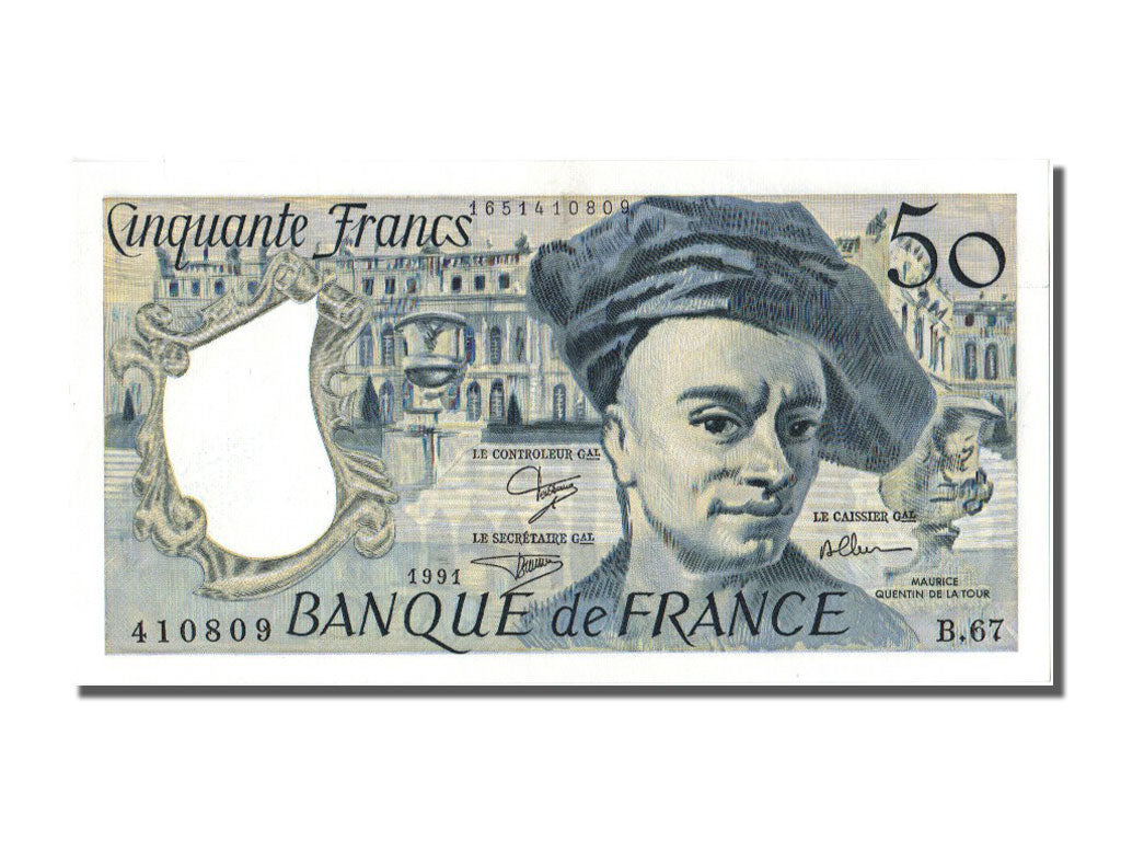 Banconote, Francia, 50 Francs, 50 F 1976-1992 ''Quentin de La Tour'', 1991, FDS