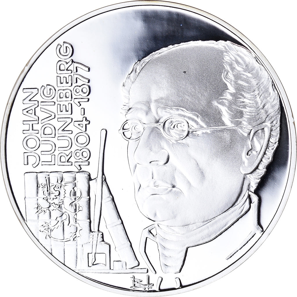 Coin, Finland, Johan Ludvig Runeberg, 20 ECU, 1995, Proof, MS(65-70), Silver