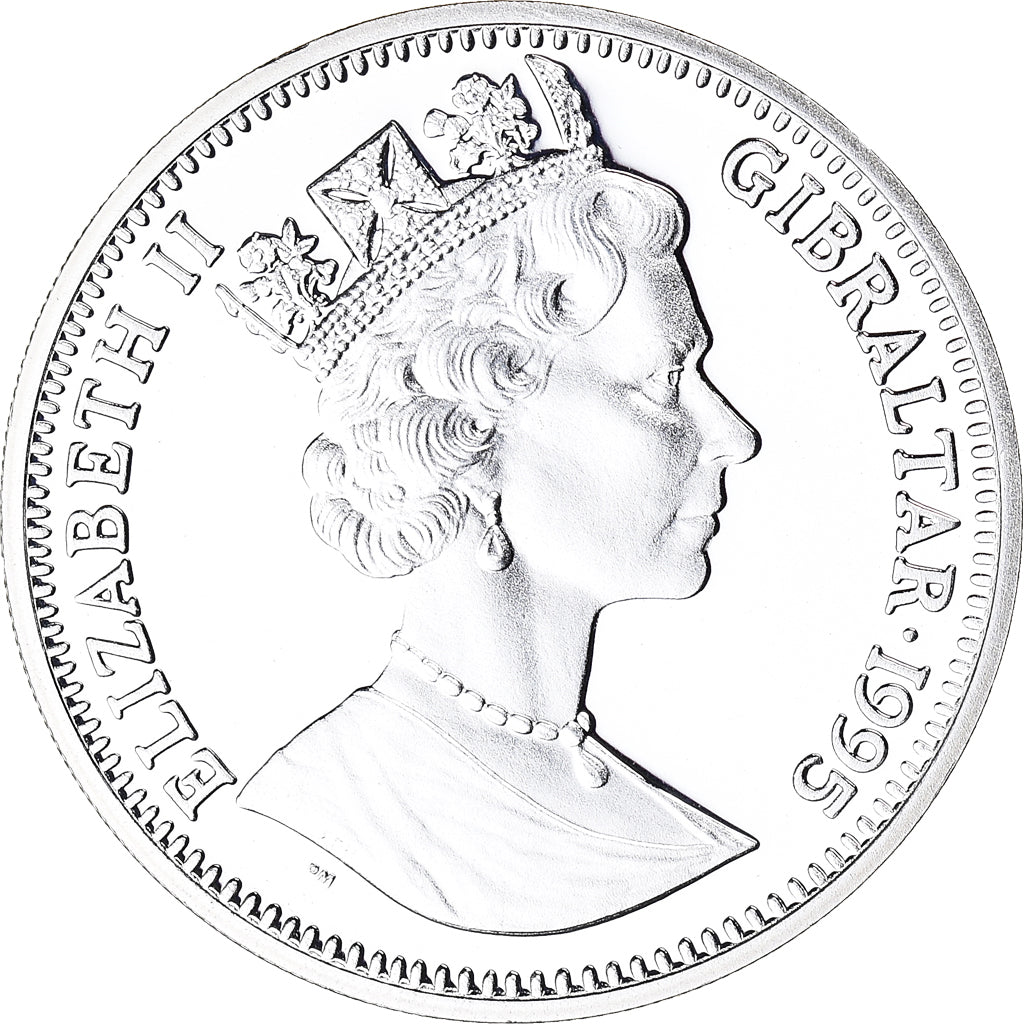Coin, Gibraltar, Elizabeth II, Arc de Triomphe, 14 Ecus, 1995, MS(65-70)