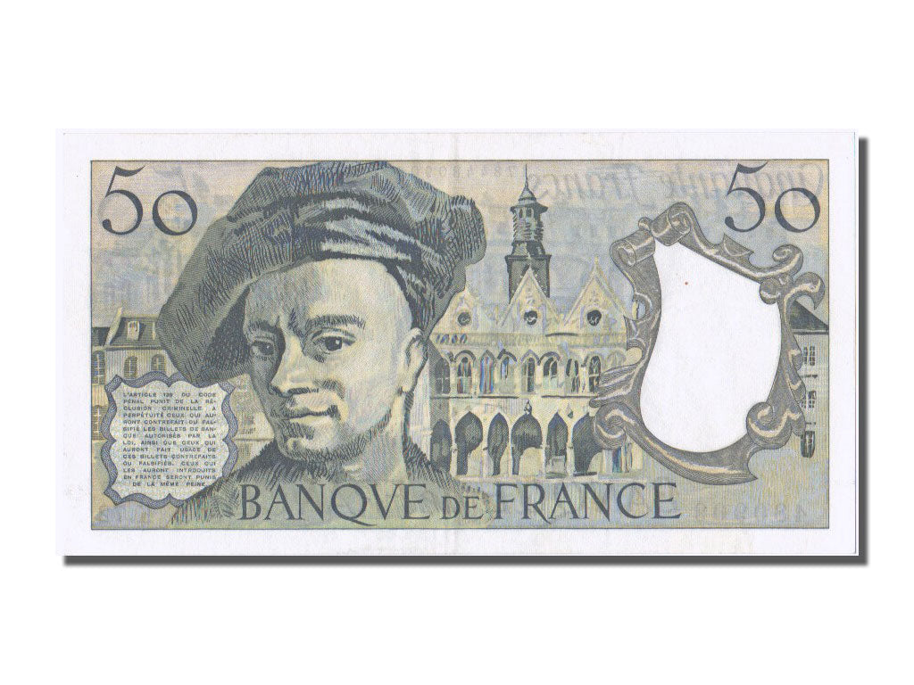 France, 50 Francs, 50 F 1976-1992 ''Quentin de La Tour'', 1992, KM #152f,...