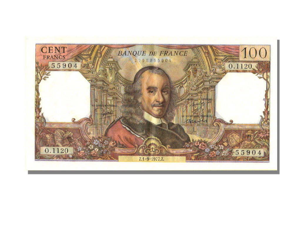 Billete, Francia, 100 Francs, 100 F 1964-1979 ''Corneille'', 1977, 1977-09-01