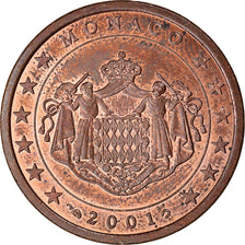 Monaco, 5 Euro Cent, 2001, Paris, AU(55-58), Copper Plated Steel, KM:169