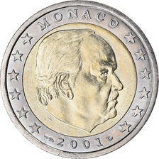 Monaco, 2 Euro, 2001, Paris, MS(60-62), Bi-Metallic, KM:186