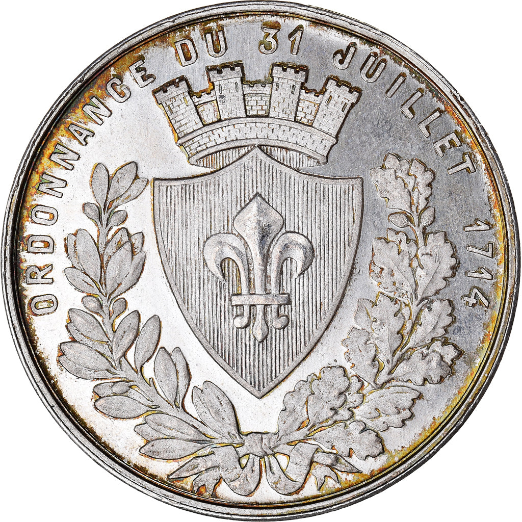 France, Medal, Chambre de Commerce de Lille, Borrel.A, MS(60-62), Silver