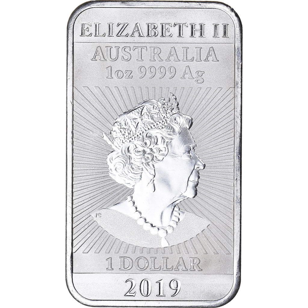 Coin, Australia, Chinese Dragon, Dollar, 2019, 1 Oz, MS(60-62), Silver