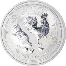 Monnaie, Australie, Année du Coq, 1 Dollar, 2017, 1 Oz, SUP+, Argent