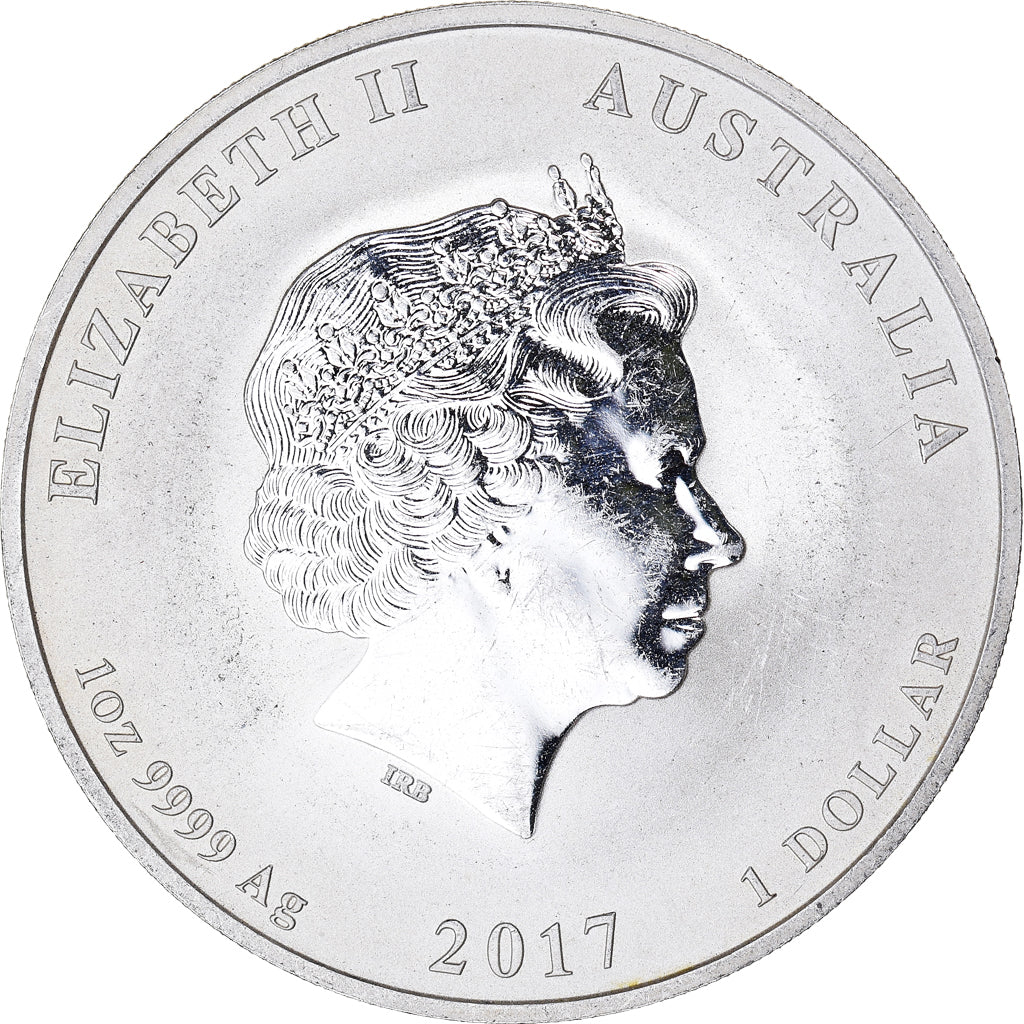Monnaie, Australie, Année du Coq, 1 Dollar, 2017, 1 Oz, SUP+, Argent