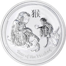 Coin, Australia, Year of the Monkey, 1 Dollar, 2016, 1 Oz, MS(64), Silver