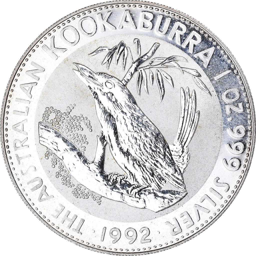 Coin, Australia, Elizabeth II, Australian Kookaburra, Dollar, 1992, 1 Oz