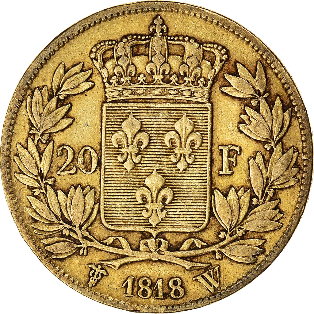 Münze, Frankreich, Louis XVIII, 20 Francs, 1818, Lille, SS, Gold, KM:712.9