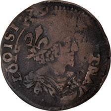 Coin, France, Louis XIII, Double Tournois, 1639, Vallée du Rhône